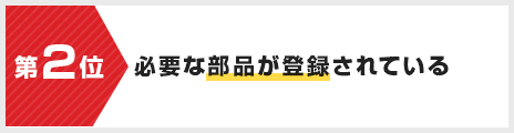 必要な部品が登録されている